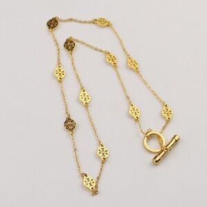 Tory Burch Gold Logo Necklace